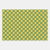 Green and Gold Polka Dot Gift Wrap Inpakpapier Vel (Voorkant)