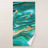 Green and gold ripple of agate background. Golden  Badhanddoek (Badhanddoek)