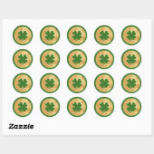 Green and Gold Shamrock Stickers (Vel)