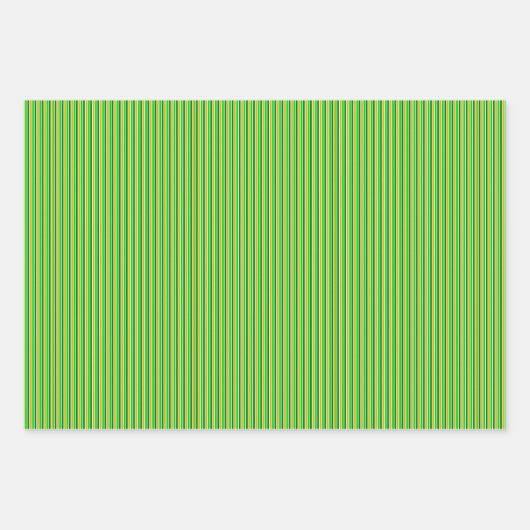 Green and Gold Striped Inpakpapier Vel (Voorkant 3)