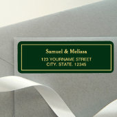 Green and Gold Wedding Etiket