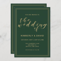 Green and Gold Wedding