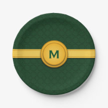 Green and Gold Wedding Monogram A04