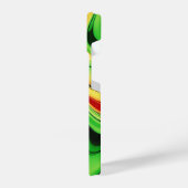 green and golden chrome waves iPhone hoesje (Linkerkant)