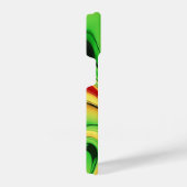 green and golden chrome waves iPhone hoesje (Rechterkant)