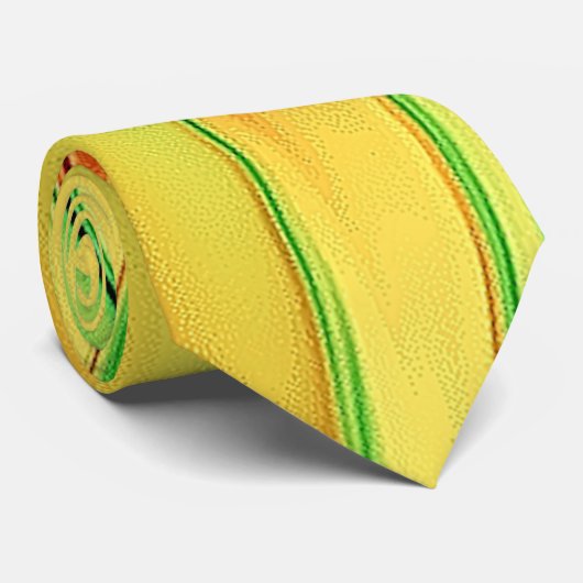 green and golden chrome waves stropdas (Opgerold)