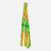 green and golden chrome waves stropdas (Achterkant)