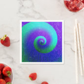 Green and Paars Tie Dye Swirl Servet (Insitu)