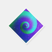 Green and Paars Tie Dye Swirl Servet (Hoek)