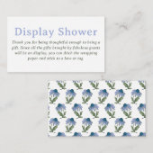 Green and Periwinkle Blue Display Shower Informatiekaartje (Voorkant / Achterkant)