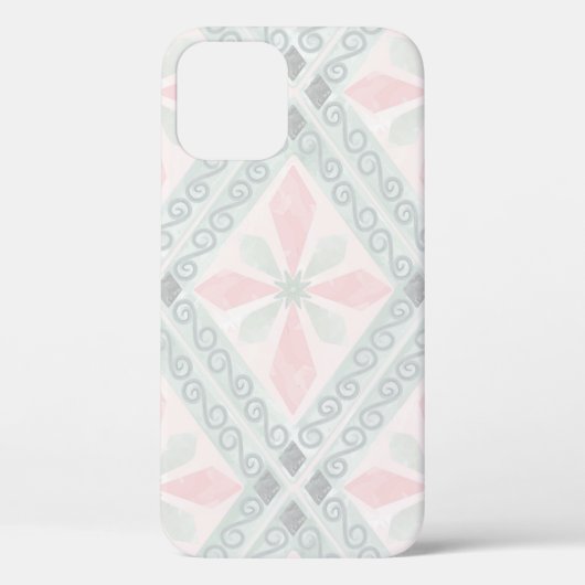 Green and pink pastel diamond pattern Case-Mate iPhone case (Achterkant)