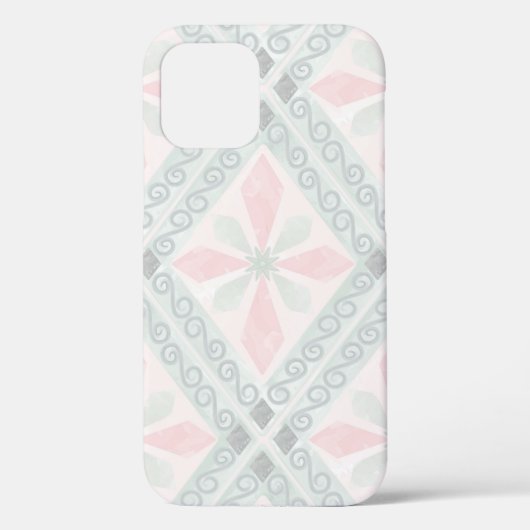 Green and pink pastel diamond pattern Case-Mate iPhone case (Achterkant)