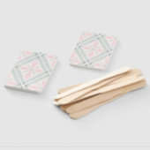 Green and pink pastel diamond pattern handwaaier (Niet-gemonteerd)
