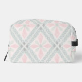 Green and pink pastel diamond pattern toilettasje (Achterkant)