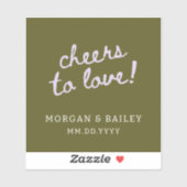 Green and Purple Handwritten Typographic Christmas Sticker (Vel)