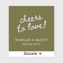 Green and Purple Handwritten Typographic Christmas Sticker