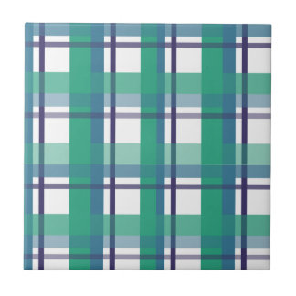 Green And Purple Tartan Pattern Tegeltje