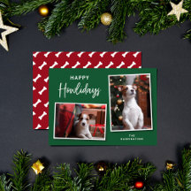 Green and Red Dog Botten Happy Howlidays Foto
