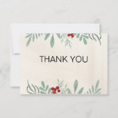 Green and Red Festive kerst - Hartelijk dank Bedankkaart (Voorkant)