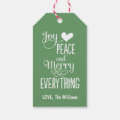 Green and Red Merry Everything Holiday Cadeaulabel (Achterkant)