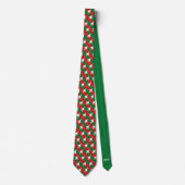 Green and Red Stripe F-4 Pattern kerst Stropdas (Voorkant)