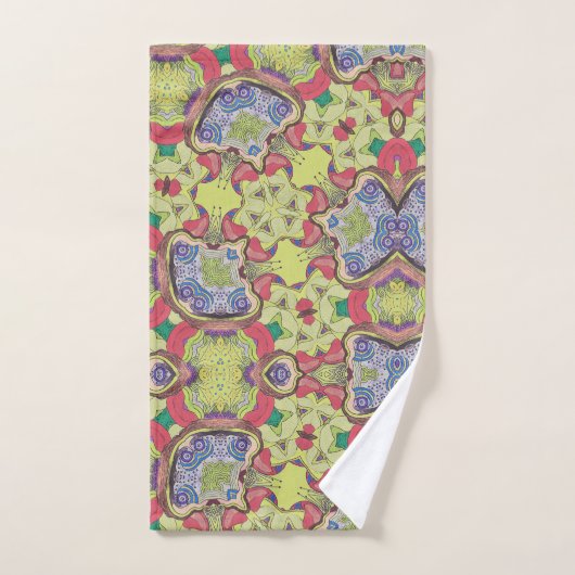 Green and Red Tapestry Bad Handdoek (Handdoek)