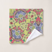 Green and Red Tapestry Bad Handdoek (Wasdoekje)