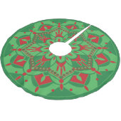 Green and Red Tree Skirt Kerstboom Rok (Gekanteld)