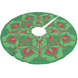 Green and Red Tree Skirt Kerstboom Rok