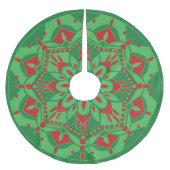 Green and Red Tree Skirt Kerstboom Rok (Voorkant)