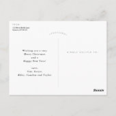 Green and Red Waterverf Holly, Holiday Foto Briefkaart (Achterkant)