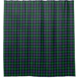 Green and Royal Blue Argyll Scotland Tartan Douchegordijn