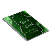 Green and Silver Agaat Verjaardag Gastenboek Notitieboek (Rechterzijde)