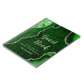 Green and Silver Agaat Verjaardag Gastenboek Notitieboek (Linkerzijde)