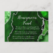 Green and Silver Agate Honeymoon Fund Informatiekaartje (Voorkant)