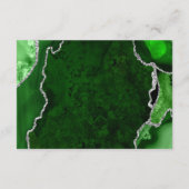 Green and Silver Agate Honeymoon Fund Informatiekaartje (Achterkant)