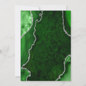 Green and Silver Agate Marble Engagement Party Kaart (Achterkant)