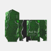 Green and Silver Agate Sweet Sixteen Dank je Bedankdoosjes (Uitgevouwen)