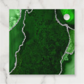 Green and Silver Agate Sweet Sixteen Dank je Bedankjes Labels (Achterkant)