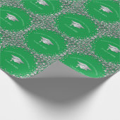 Green and Silver Graduation Cadeaupapier (Hoek)