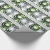 'Green and Silver Sparkle' Holiday Gift Wrap Cadeaupapier (Hoek)