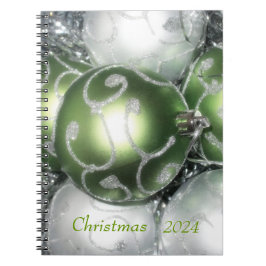 'Green and Silver Sparkle' Notitieboek/tijdschrift Notitieboek