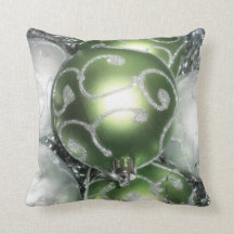 'Green and Silver Sparkle'-Sierkussen