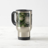 "Green and Silver Sparkle" Travel Mug Reisbeker (Voorkant links)
