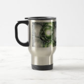 "Green and Silver Sparkle" Travel Mug Reisbeker (Links)
