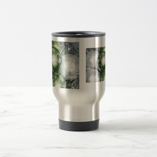 "Green and Silver Sparkle" Travel Mug Reisbeker (Center)