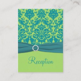 Green and Turquoise Damask Enclosure Kaart