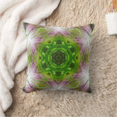 GREEN AND WHITE ABSTRACT DRAWING. SAMER BRASIL. 2 KUSSEN (Deken)