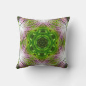 GREEN AND WHITE ABSTRACT DRAWING. SAMER BRASIL. 2 KUSSEN (Achterkant)