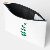Green and White Botanical Minimalist Design Etui (Open)